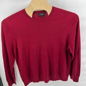 Vince Mens XXL Dark Red Merino Wool Extra Fine Knit Crewneck Sweater Long Sleeve